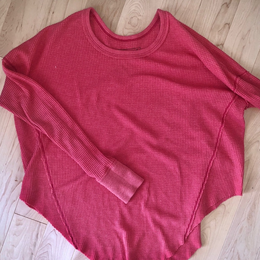 Free People oversized waffle long sleeve